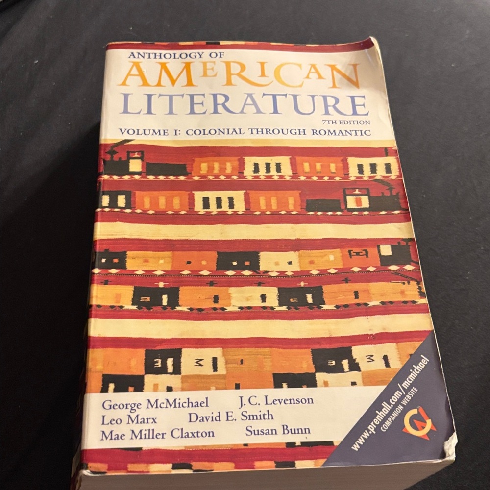 Anthology of American Literature Book edition 7, Volume 1 paperback